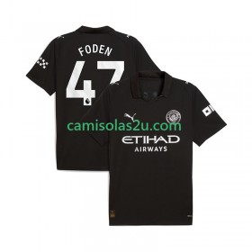 Camisolas de futebol Manchester City Phil Foden 47 Equipamento Alternativa 2025/26 Manga Curta
